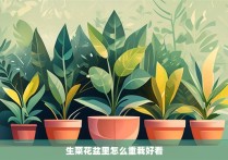 生菜花盆里怎么重栽好看